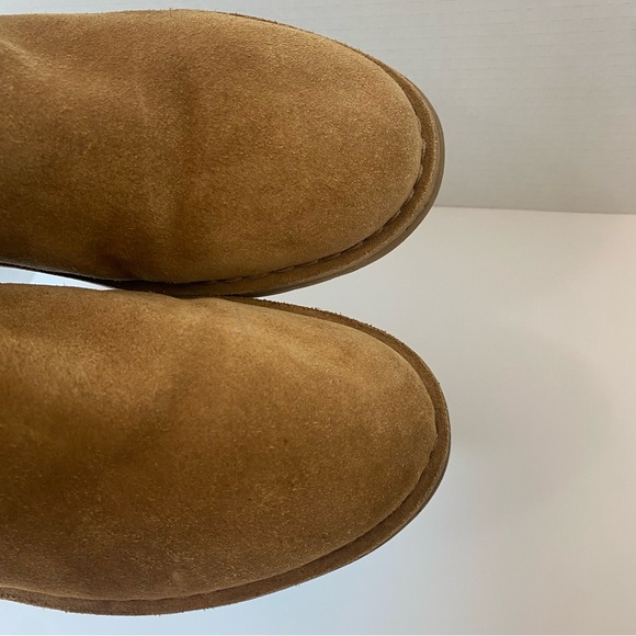 Ugg Women’s Naiyah Lace-Back Genuine Shearling Suede boots Chestnut Size 10 - Picture 7 of 11
